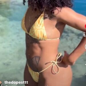 Yellow two piece bikini set